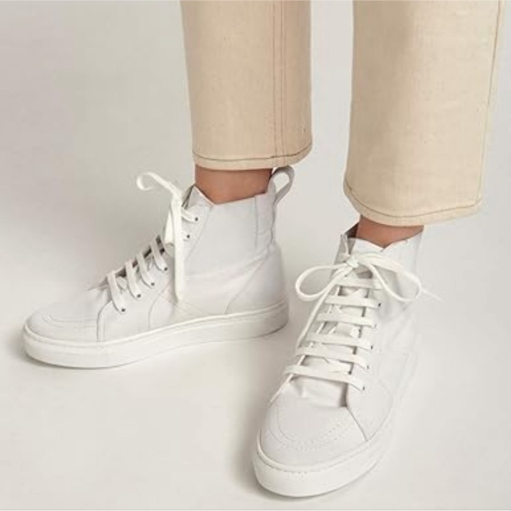 Thakoon White Elastic High Top Sneakers